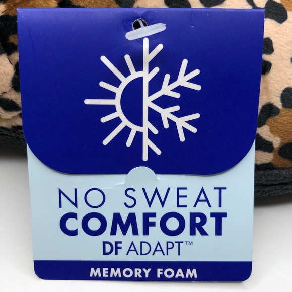 DEARFOAMS Memory Foam Slippers Leopard Print No Sweat Comfort Size S 5-6 - Picture 11 of 12